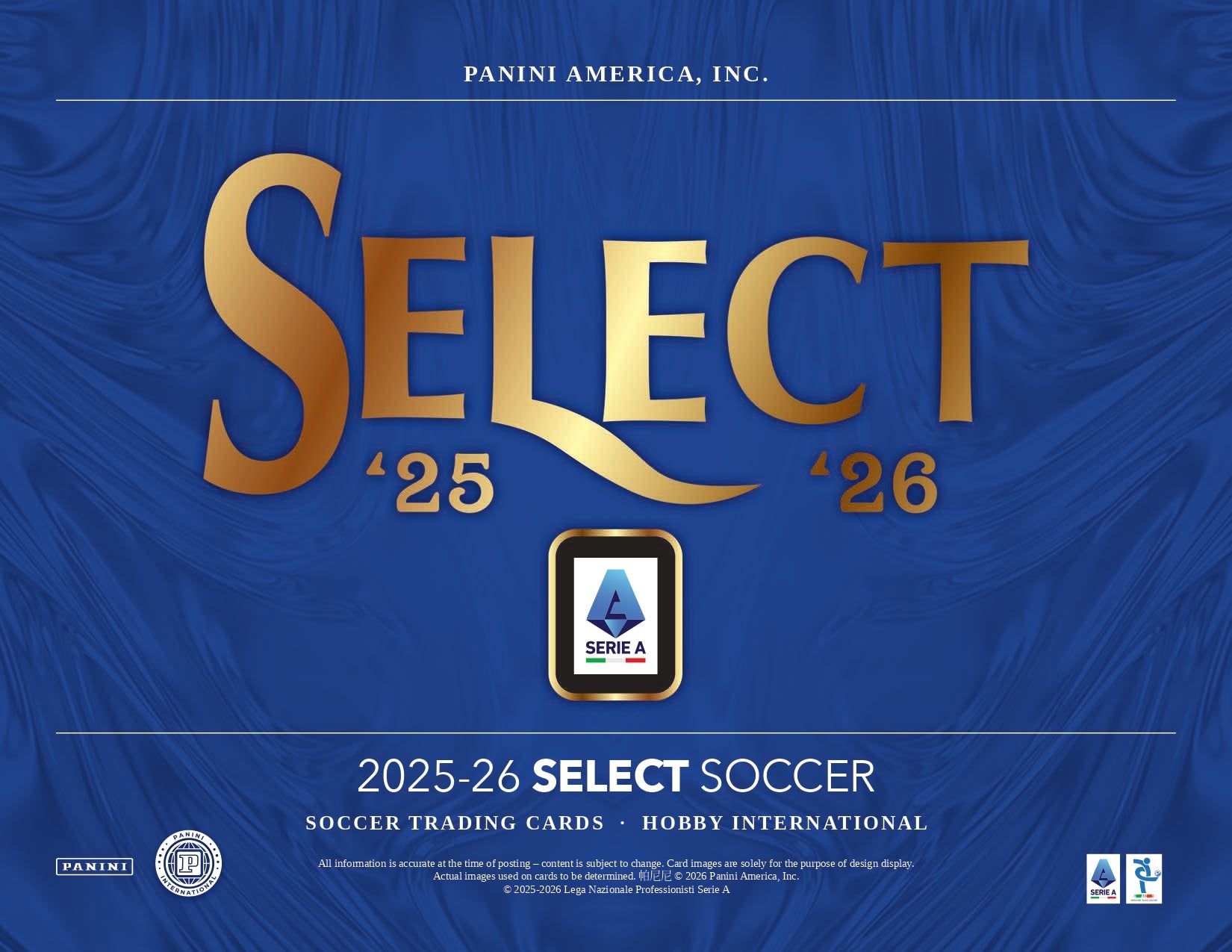 2025/26 Panini Select Serie A Hobby Box International Look for 1