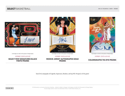 2025/26 Panini Select Basketball Autohraph Card