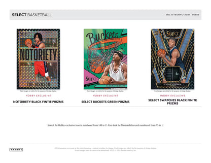 2025/26 Panini Select Basketball Insert Card