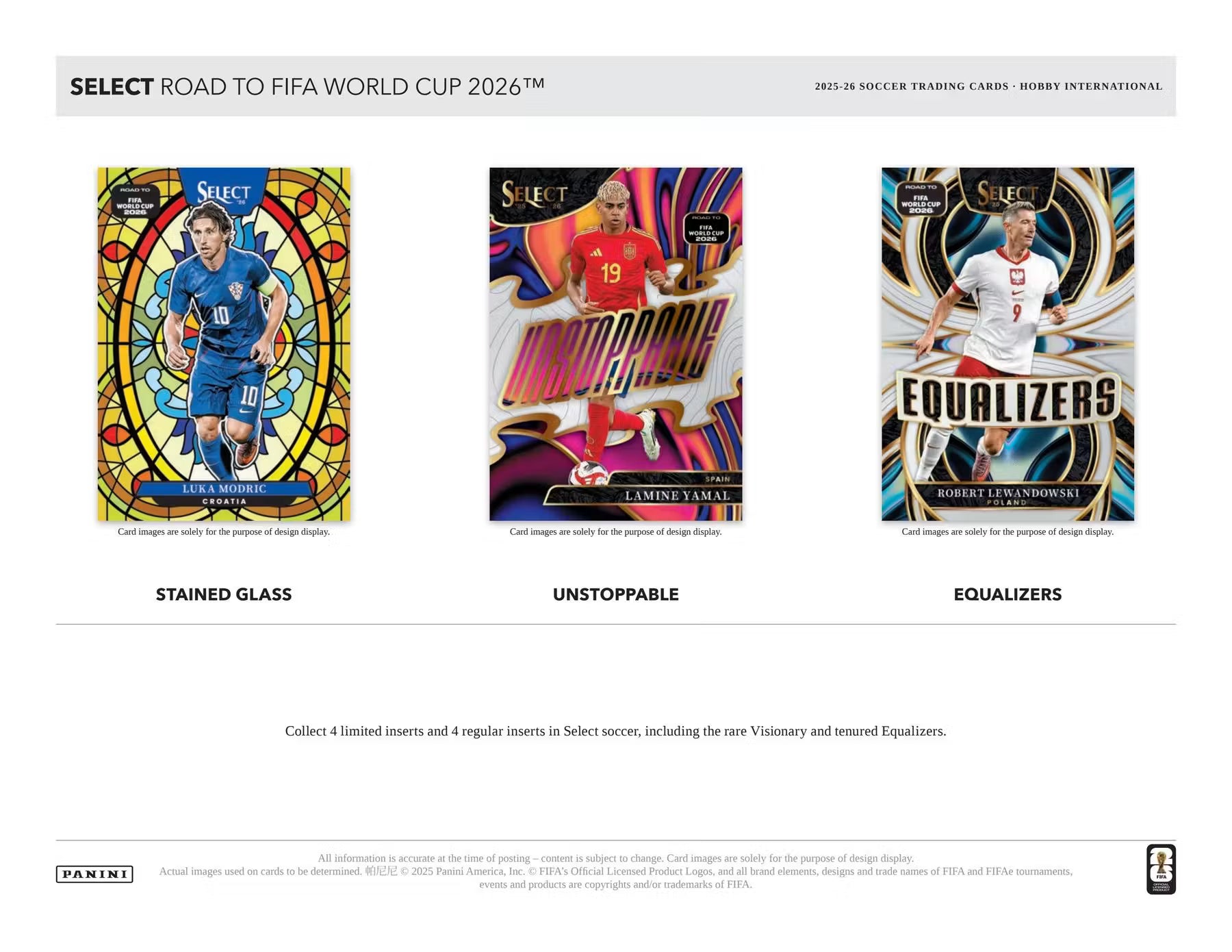 2025/26 Panini Select Road to FIFA World Cup Soccer Hobby International Box Limited Inserts Cards