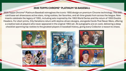 2025 Topps Chrome Platinum Baseball Hobby Box Detail