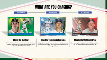 2025 Topps Chrome Platinum Baseball Hobby Box Chasing Card