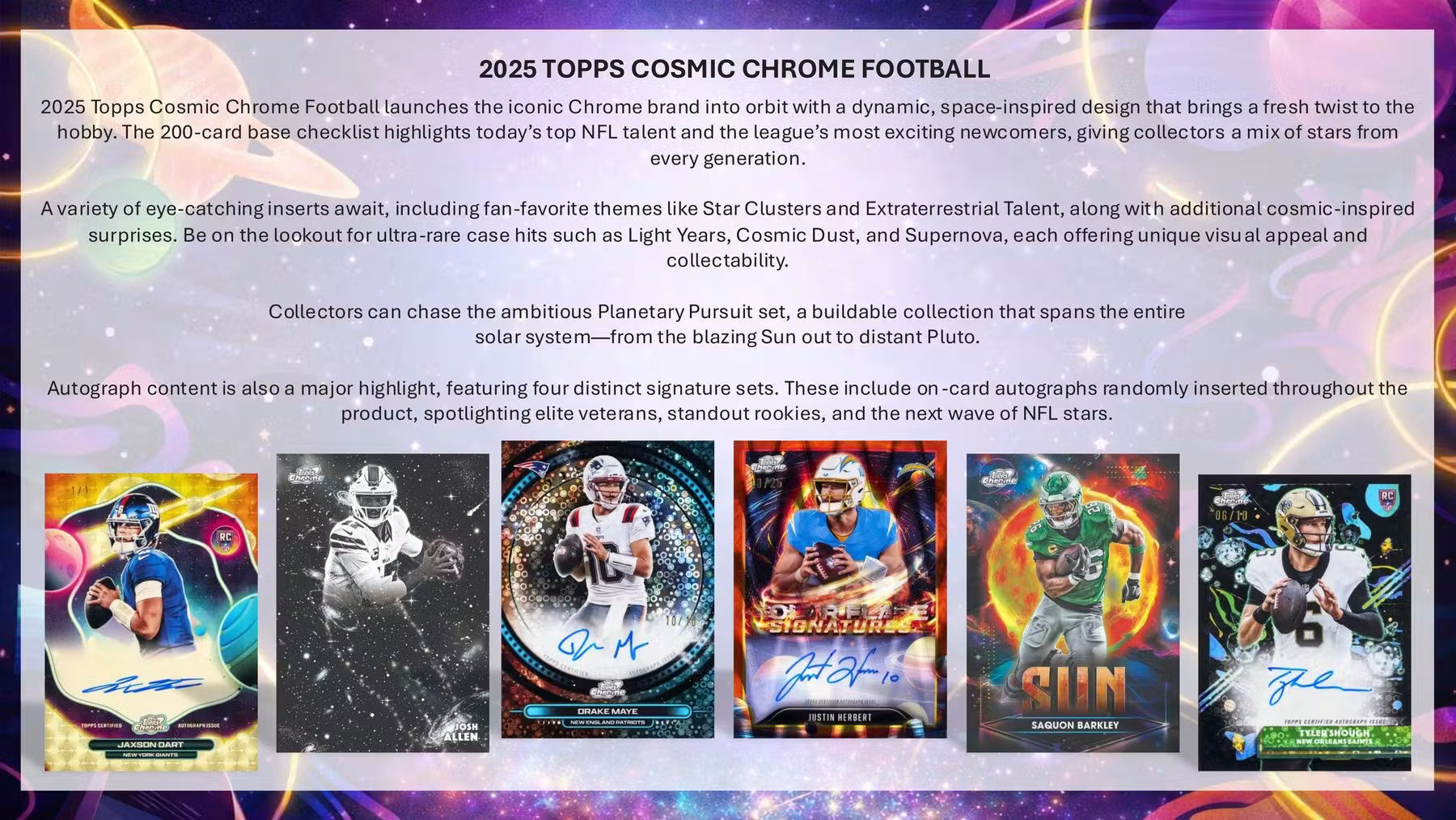 2025 Topps Cosmic Chrome Football Hobby Box Detail