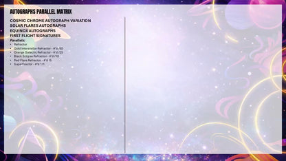 2025 Topps Cosmic Chrome Football Hobby Box Autograph Card
