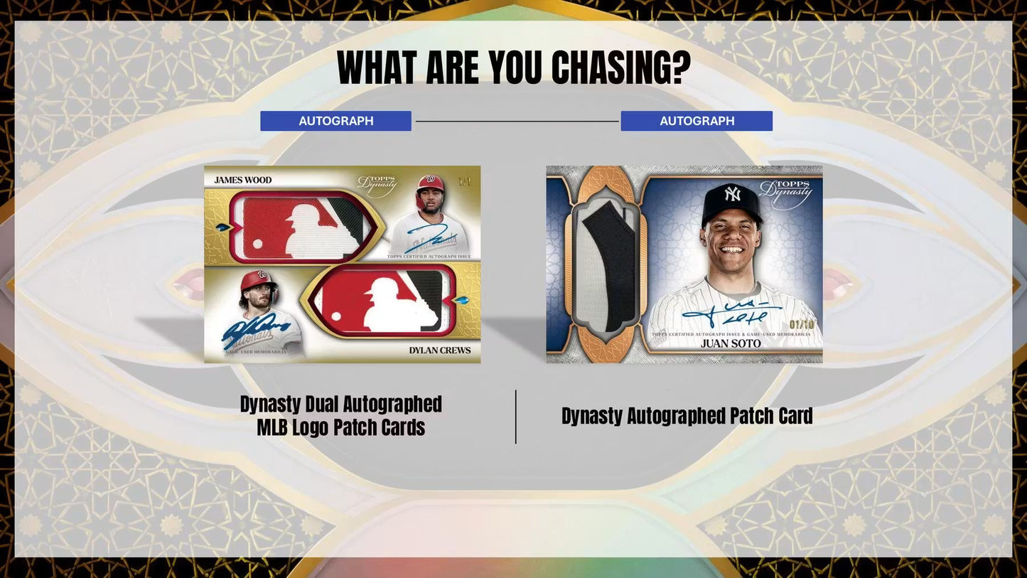 2025 Topps Dynasty Baseball Hobby Box Autograph Card