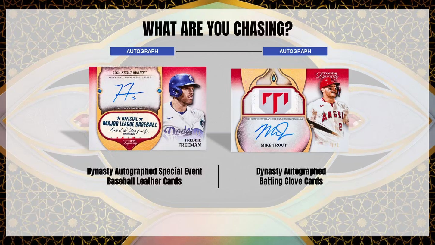 2025 Topps Dynasty Baseball Hobby Box Chase Card