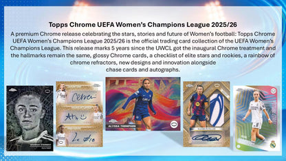 2026 Topps Chrome UEFA Women’s Champions League UWCL Hobby Box  Detail