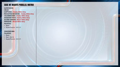 2025/26 Topps Chrome Update Series Basketball Case Hit Inserts Parallel Matrix