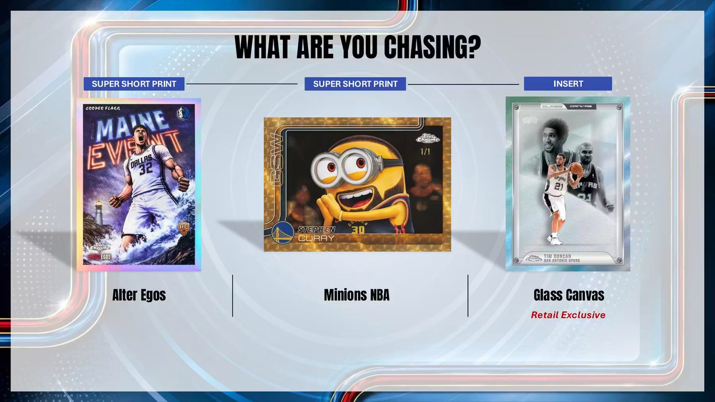 2025/26 Topps Chrome Update Series Basketball Value Box Chase Hit Cards