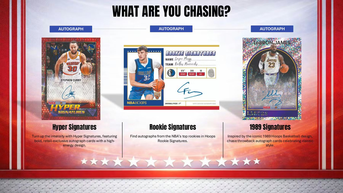 2025/26 Topps Hoops Basketball Autograph Card