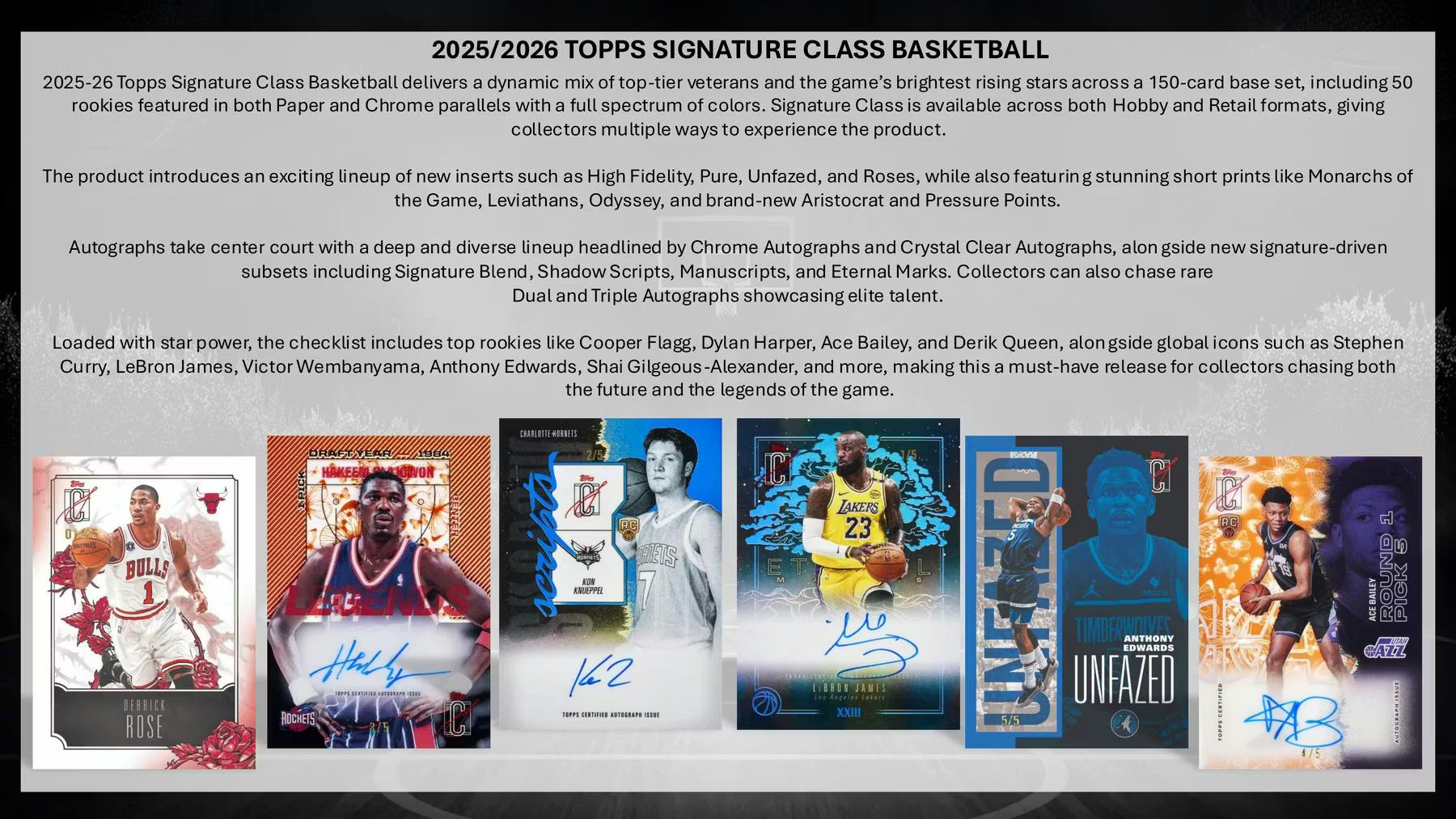 2025/26 Topps Signature Class Basketball Detail
