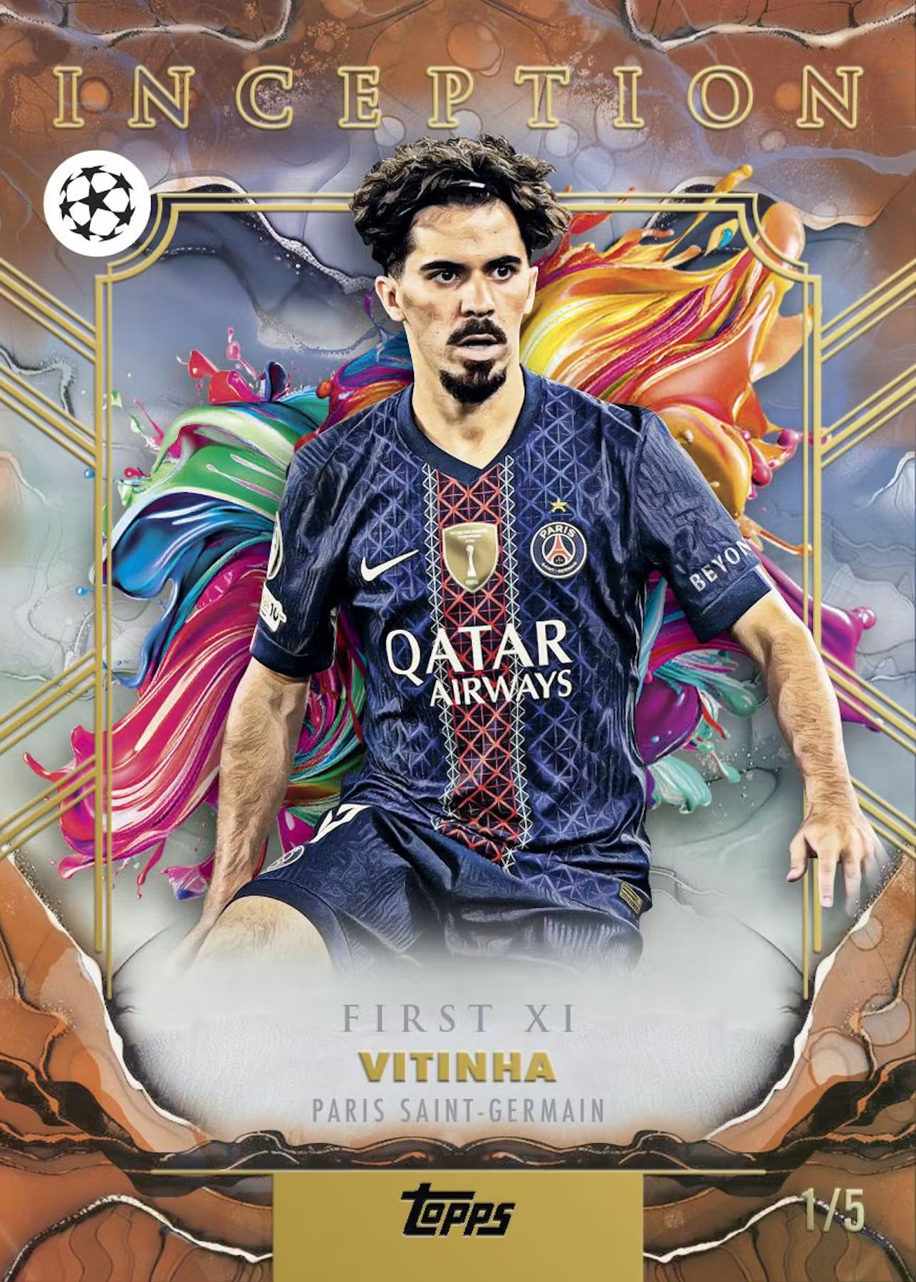 2026 Topps Inception UCC Soccer Hobby Box Frist XI Vitinha Paris Saint German Limit 5