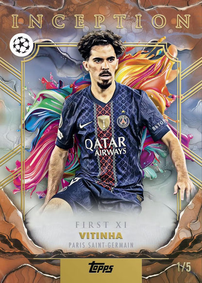 2026 Topps Inception UCC Soccer Hobby Box Frist XI Vitinha Paris Saint German Limit 5