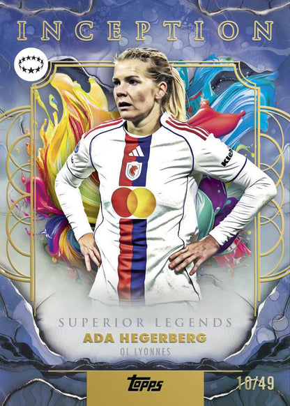 2026 Topps Inception UCC Soccer Hobby Box Superior Legends Ada Hegerberg Ol Lyonnes
