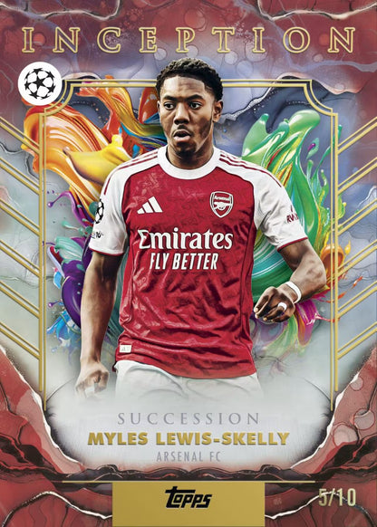 2026 Topps Inception UCC Soccer Hobby Box Succession Myles Lewi Skelly Arsenal FC