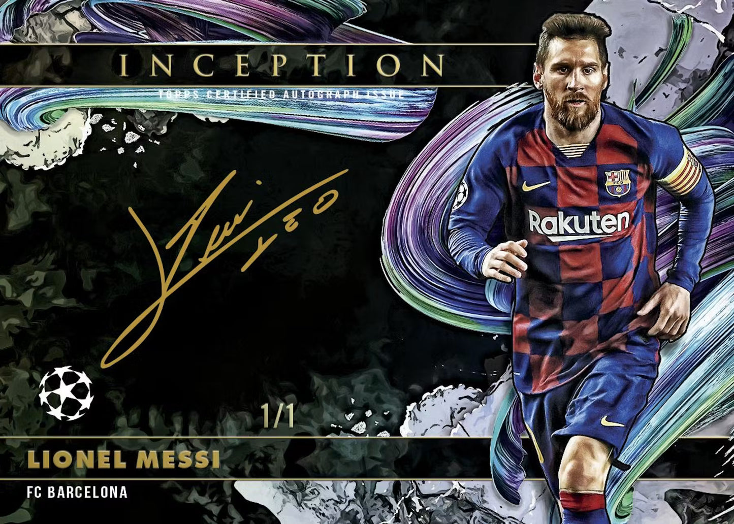 2026 Topps Inception UCC Soccer Hobby Box Lionel Messi FC Barcelona Autograph Card One Of One