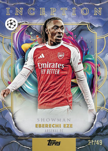 2026 Topps Inception UCC Soccer Hobby Box Showman Eberechi Eze Arsenal FC
