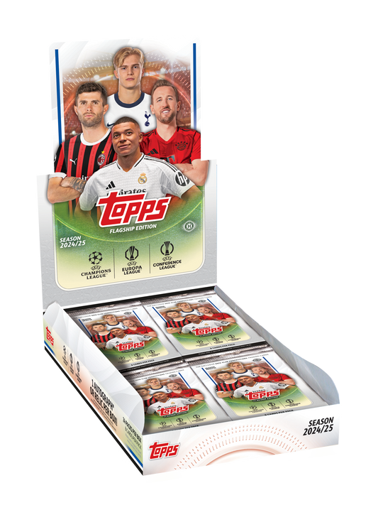 2024/25 Topps UEFA Club Competitions Hobby Box (24 pack per box, 8 kartu per pack) - 1 autograph / relic per box