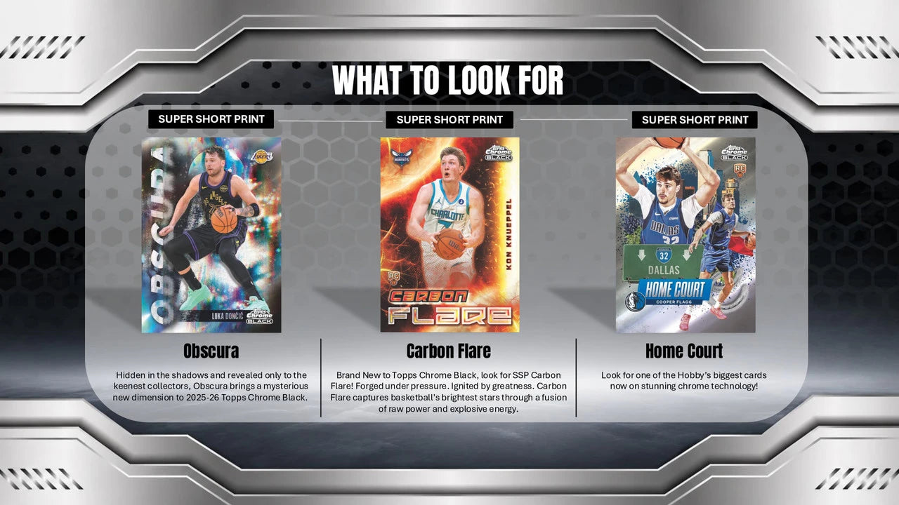 2025/26 Topps Chrome Black Basketball Super Short Print Card