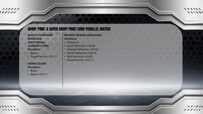 2025/26 Topps Chrome Black Basketball Short Print & Super Short Print Card Parallel Matrix
