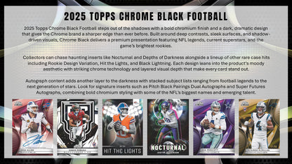 2025 Topps Chrome Black Football Detail