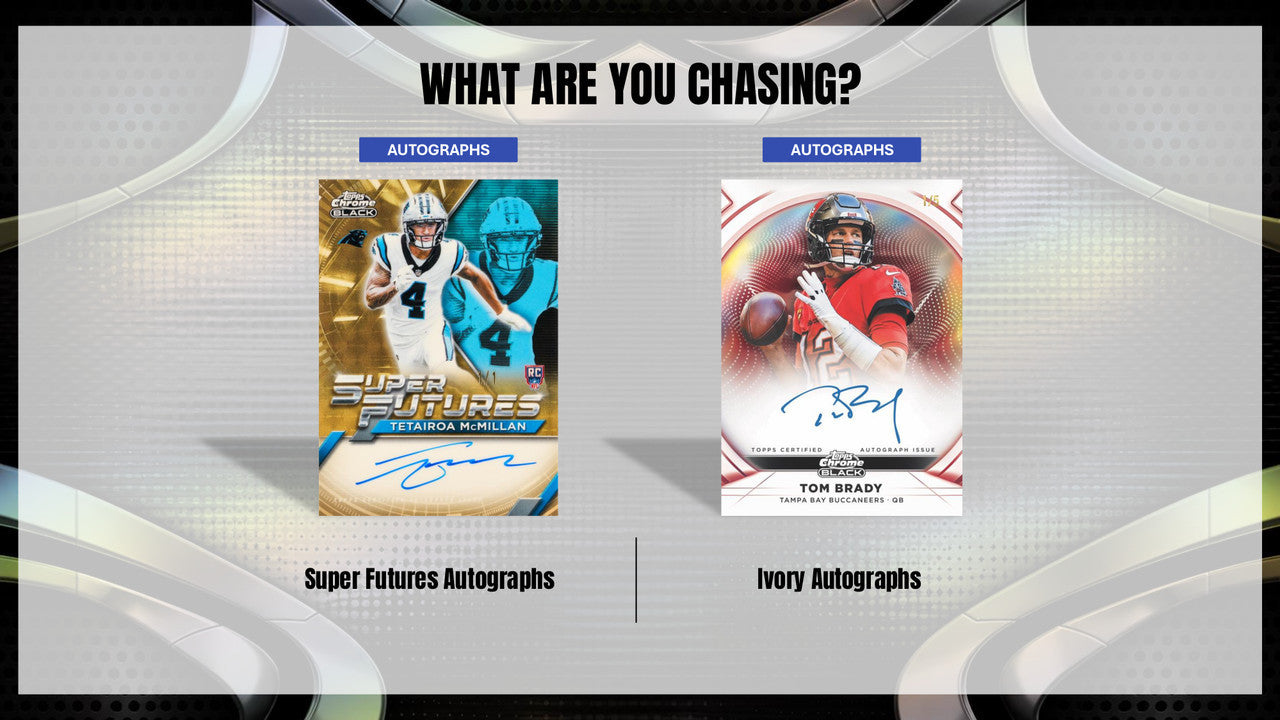 2025 Topps Chrome Black Football Hobby Box 1 Autograph Per Box