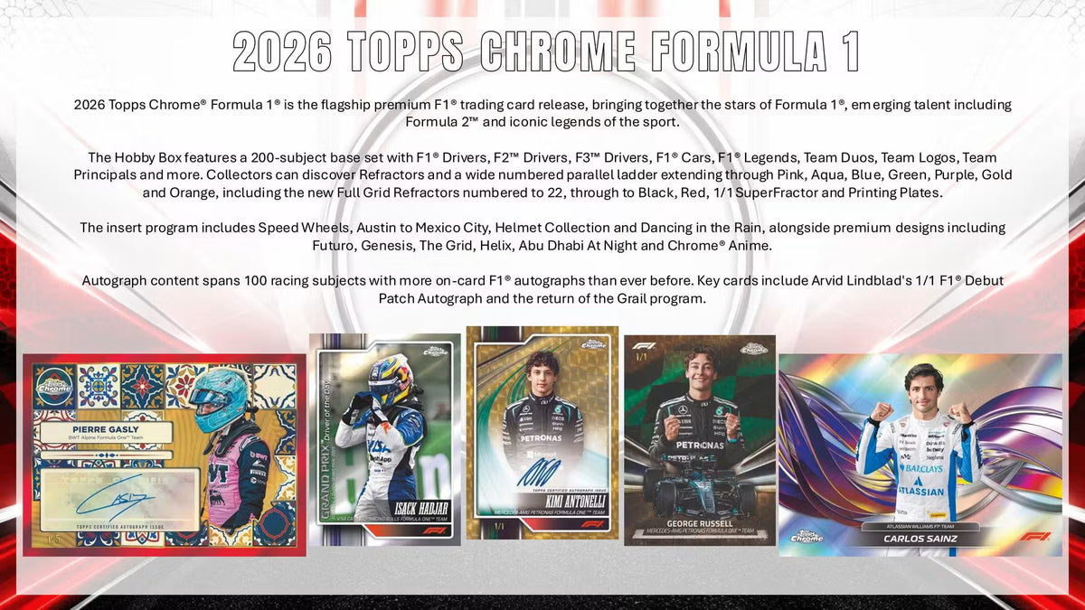 2026 Topps Chrome Formula 1 Detail