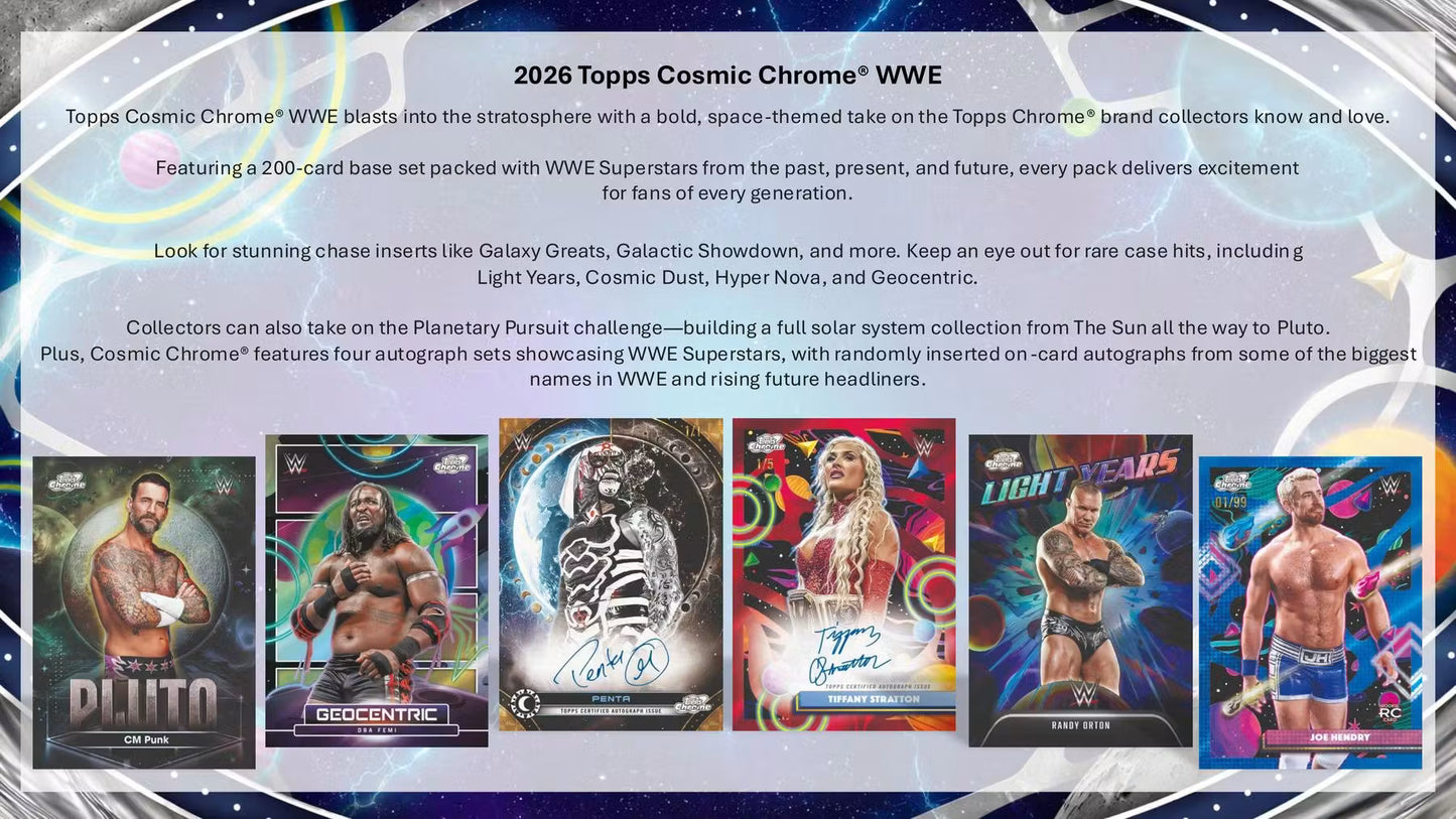 2026 Topps Cosmic Chrome WWE Hobby Box Base Card List Detail