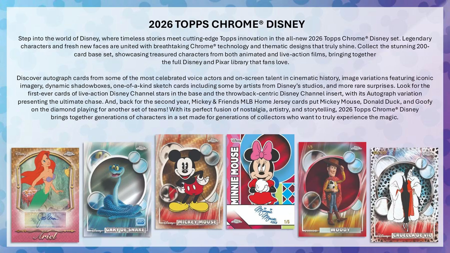 2026 Topps Chrome Disney Value Box Detail
