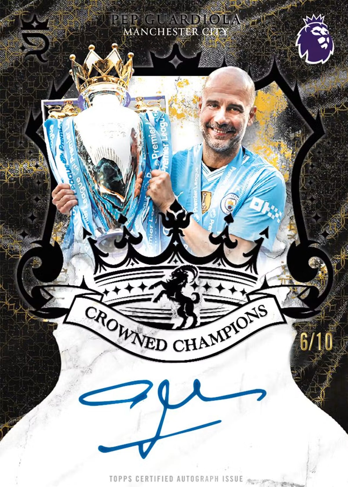 Crowned Camphion Pep Guardiola Manchester City