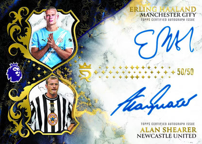 Erling Haaland Manchester City & Alan Shearer Newcastle United Dual Autographs Cards