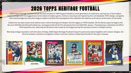 2026 Topps Heritage Football Detail