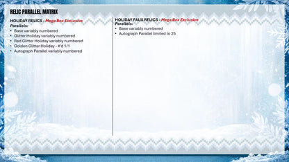 2026 Topps Holiday Baseball Relix Parallel Matrix