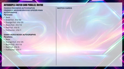 2026 Topps Neon Marvel Autograph & Sketch Card Parallel Matrix