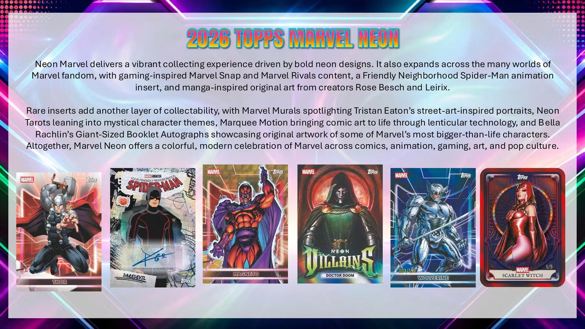 2026 Topps Neon Marvel Detail
