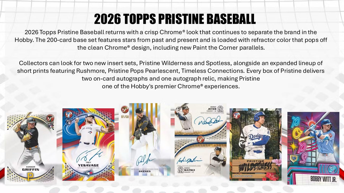 2026 Topps Pristine Baseball Banner