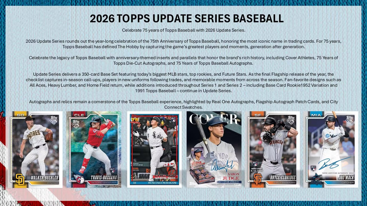 2026 Topps Update Series Baseball Detail