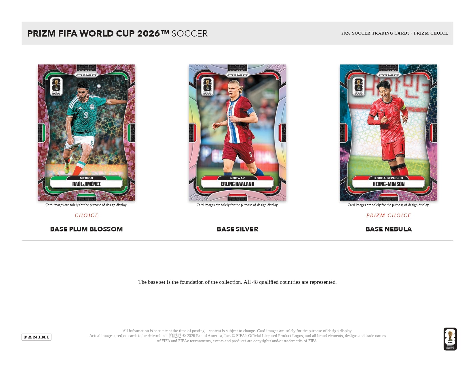 2026 Panini Prizm FIFA World Cup Choice Base Card