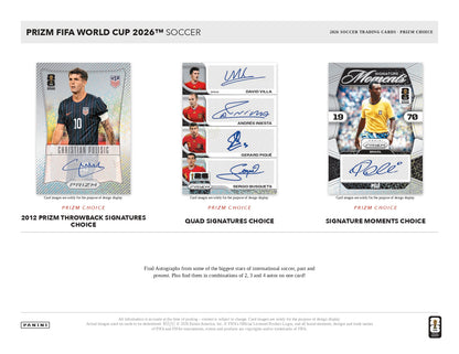 2026 Panini Prizm FIFA World Cup Choice Autographs Cards