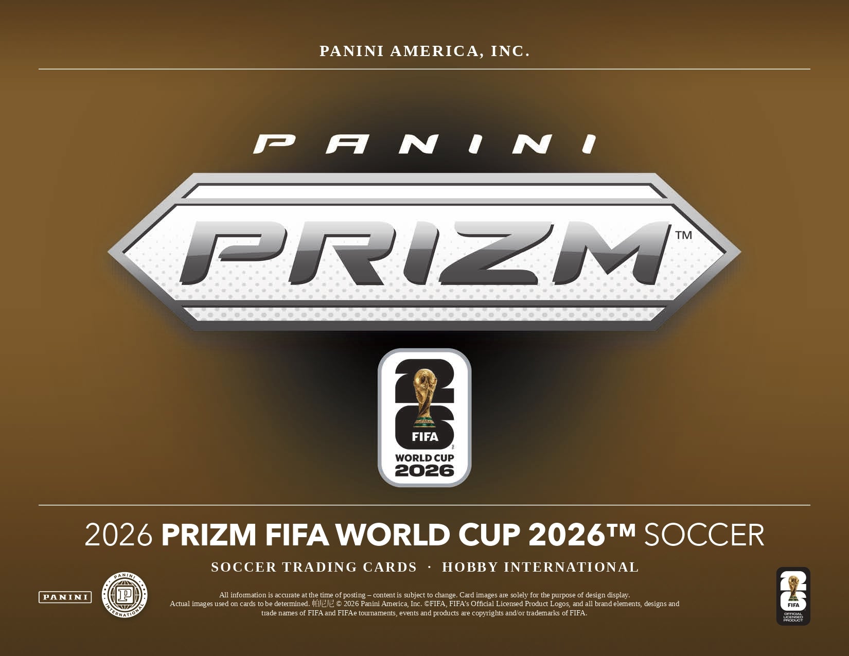 2026 Panini Prizm FIFA World Cup 2026 Hobby International Box Banner