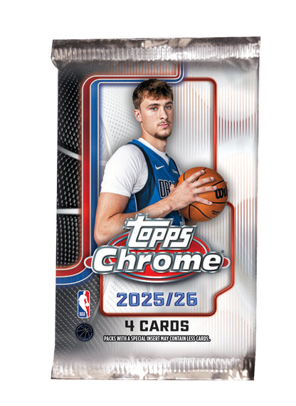 2025/26 Topps Chrome Basketball Value Pack (4 Cards per Pack)