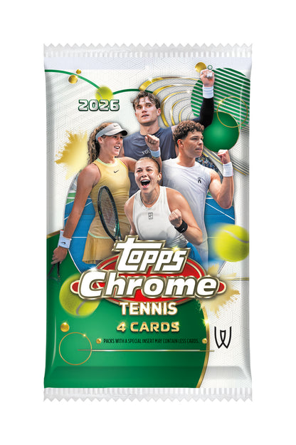2026 Topps Chrome Tennis Value Pack (4 cards per pack)