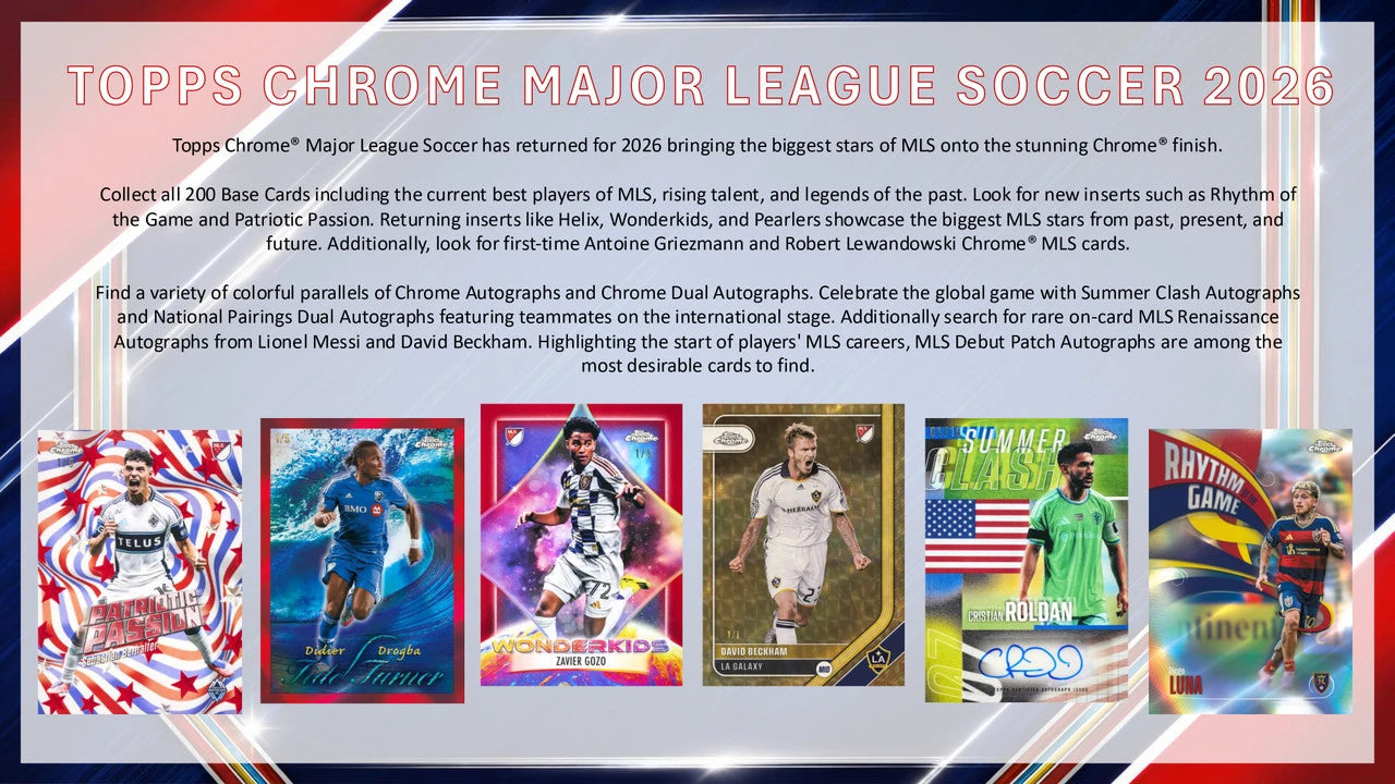 2026 Topps Chrome MLS Soccer Value Box Detail
