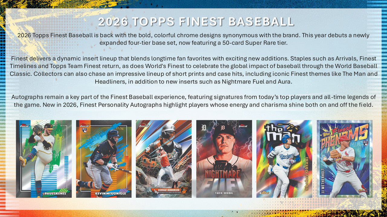 2026 Topps Finest Baseball Detail
