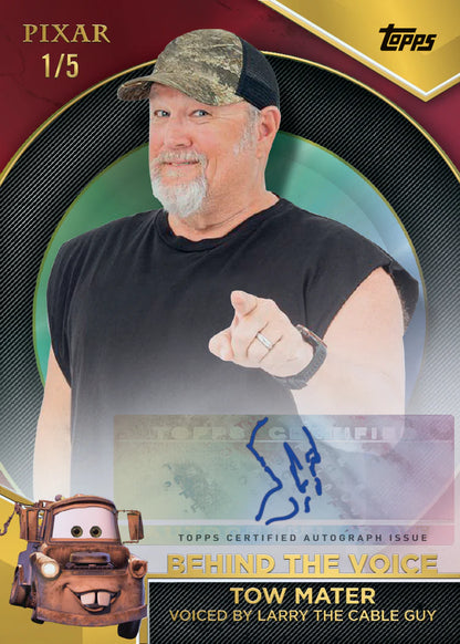 2025 Pixar Gold Tow Mater Larry The Cable Guy Autograph