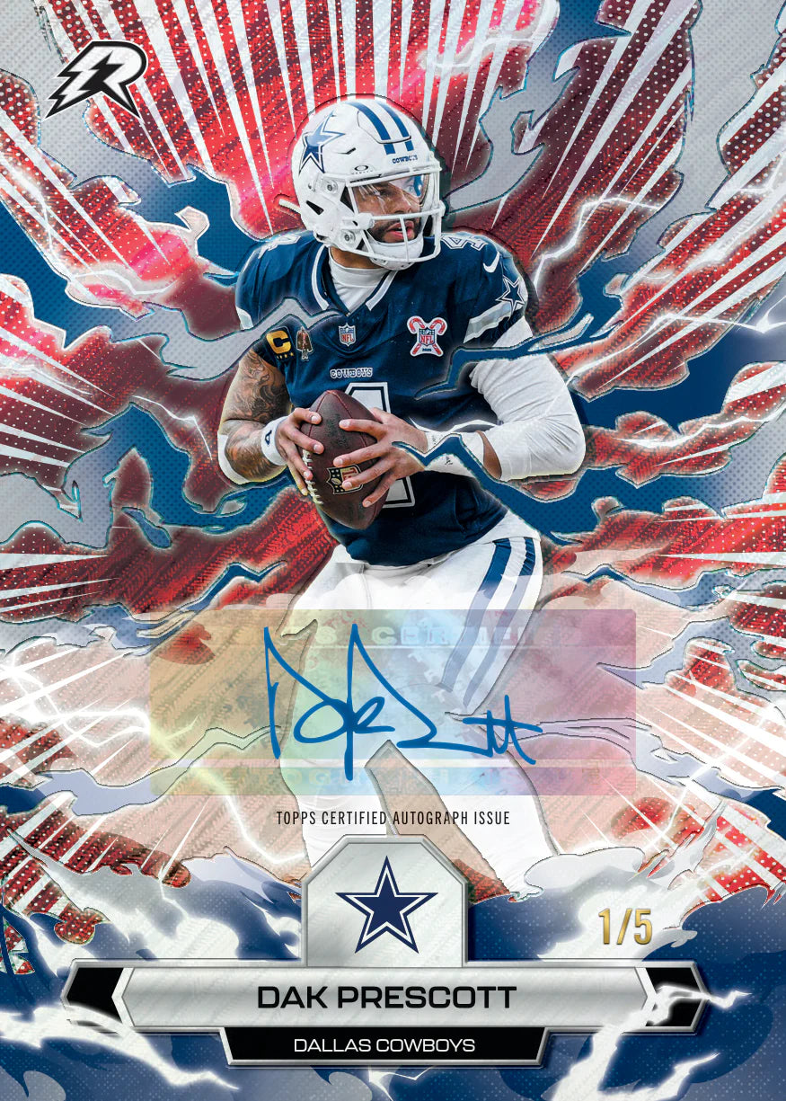 2025 Topps Resurgence Football Dak Presscott Dallas Cowboys Limit 5 Autograph Card