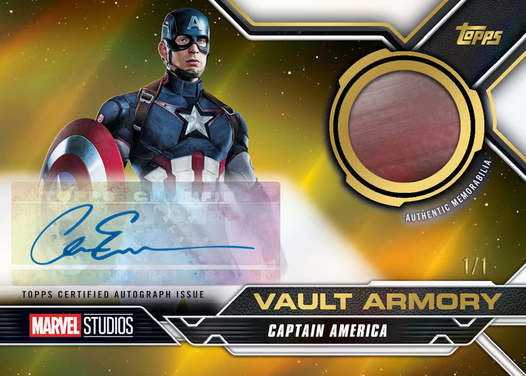 Vault Armory Captain America Autograph Memorabilia Card