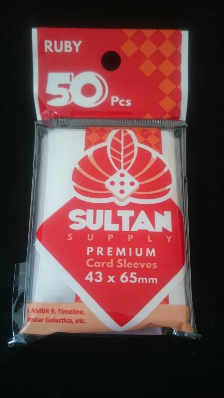 Sultan 43mm x 65mm Board Game Sleeve Ruby (50pcs/pack)