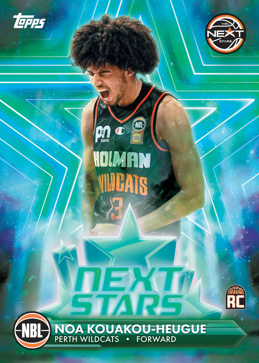 2025/26 Topps NBL Basketball Hobby Box Noa Kouakou Heugue Perth Wildcats RC
