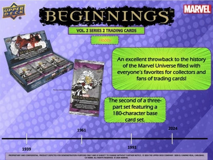 2024 Upper Deck Marvel Beginnings Volume 2 Series 2 Hobby Pack (9 kartu per pack)